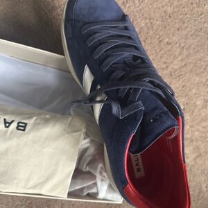 Bally Men's Blue and Red Sneakers.size 12